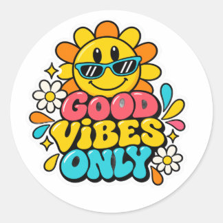 Alleen Goede Vibes Retro Sticker