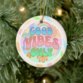 Alleen Goede Vibes | Retro Vintage Keramisch Ornament
