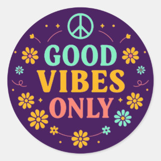 Alleen Goede Vibes Ronde Sticker