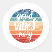 Alleen Goede Vibes Ronde Sticker (Voorkant)