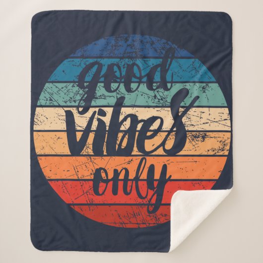 Alleen Goede Vibes Sherpa Deken (Voorkant)