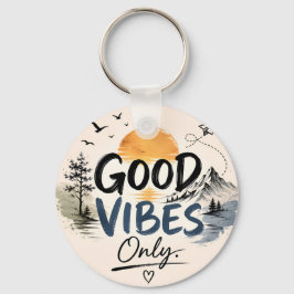 Alleen Goede Vibes Stijlvolle Trendy Sleutelhanger