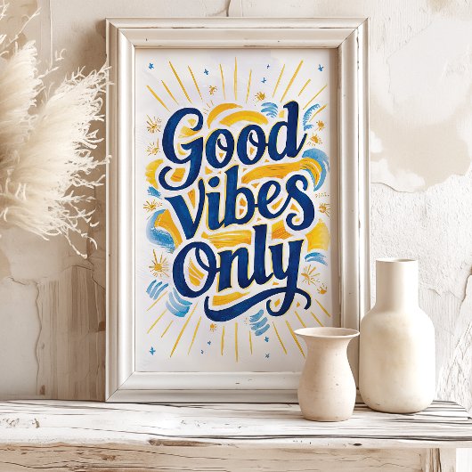 Alleen goede vibes: Sunshine Wall Art Print