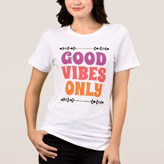 Alleen Goede Vibes Tri-Blend Shirt (Voorkant)