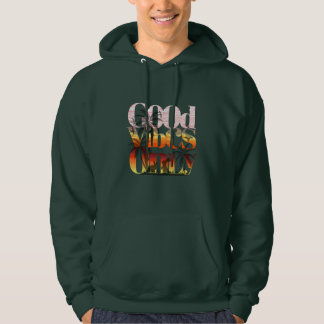 Alleen Goede Vibes Tropische Zonsondergang Typogra Hoodie