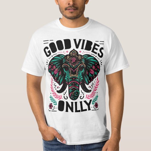 #Alleen goede vibes, Typografie T-shirt (Voorkant)