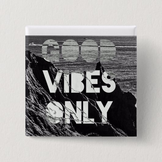 alleen goede vibes vierkante button 5,1 cm (Voorkant)