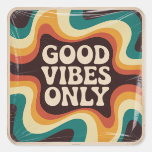 Alleen Goede Vibes Vierkante Sticker