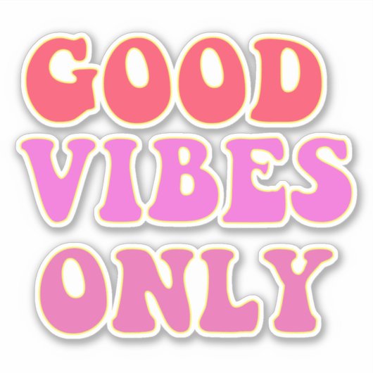 Alleen goede vibes - VSCO Girls Contour Sticker (Voorkant)