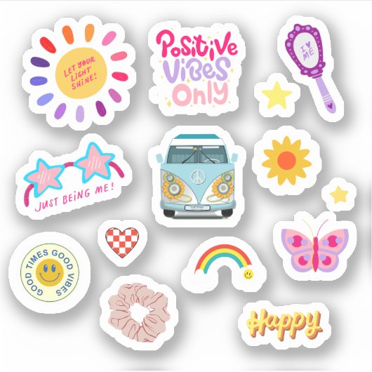 Alleen goede vibes - VSCO Pack van Sticker (Voorkant)