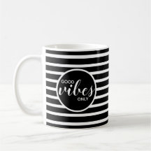Alleen Goede Vibes Zwarte en Witte Typografie Cita