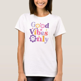Alleen goede vibraties hippie t-shirt