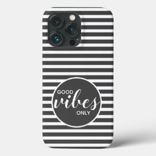 Alleen goede vibraties Motivatie Citaat Grijze Str Case-Mate iPhone Case