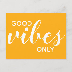 Alleen goede vibraties Positiviteit Affirmatie Gee Briefkaart