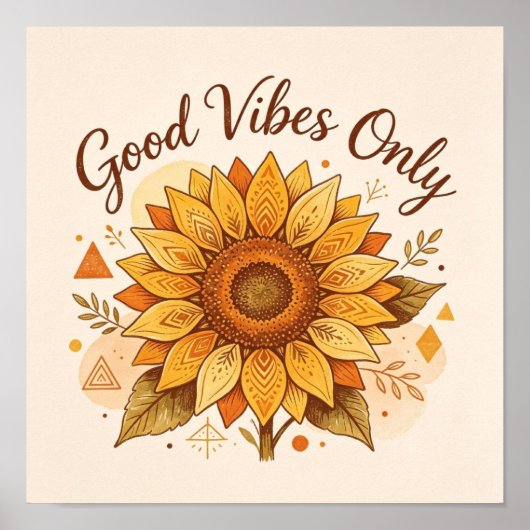 alleen goede vibraties poster (Voorkant)