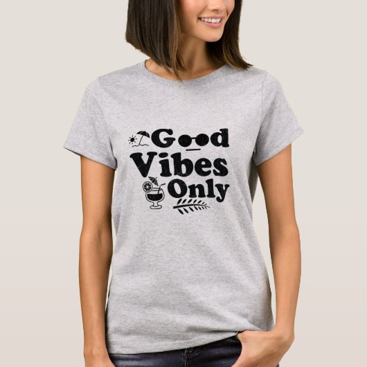 Alleen goede vibraties t-shirt (Voorkant)
