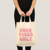 Alleen goede virussen - roze luipaard printkaarten tote bag (Voorkant (product))