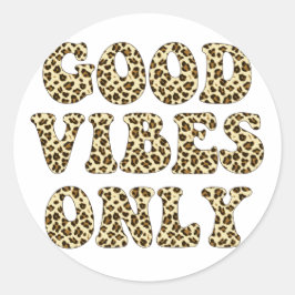 Alleen goede virussen - VSCO Girls Leopard Print S Ronde Sticker