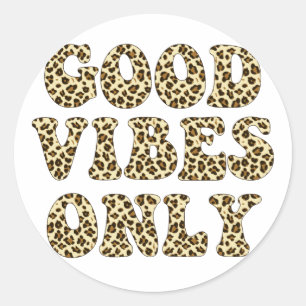 Alleen goede virussen - VSCO Girls Leopard Print S Ronde Sticker