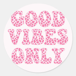 Alleen goede virussen - VSCO-meisjes roze luipaard Ronde Sticker
