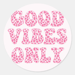 Alleen goede virussen - VSCO-meisjes roze luipaard Ronde Sticker