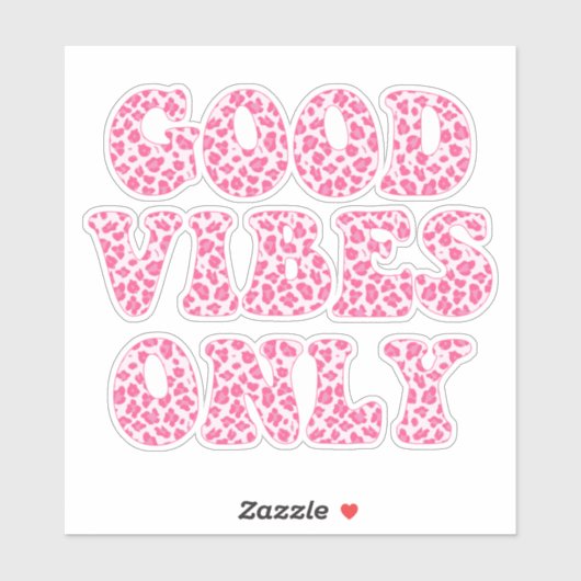 Alleen goede virussen - VSCO-meisjes roze luipaard Sticker (Vel)