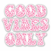 Alleen goede virussen - VSCO-meisjes roze luipaard Sticker (Voorkant)