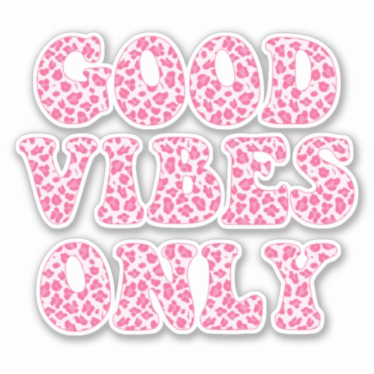 Alleen goede virussen - VSCO-meisjes roze luipaard Sticker (Voorkant)