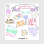 Alleen goede virussen - VSCO-meisjes Sticker (Vel)