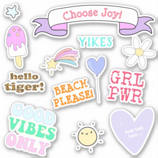 Alleen goede virussen - VSCO-meisjes Sticker (Voorkant)