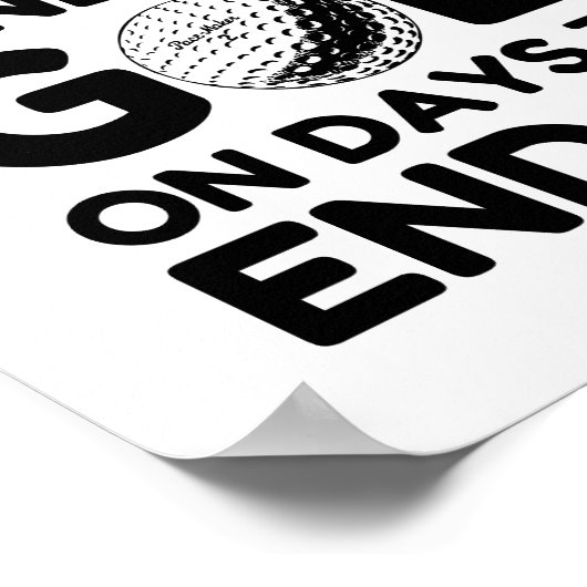 Alleen Golf spelen Poster (Hoek)