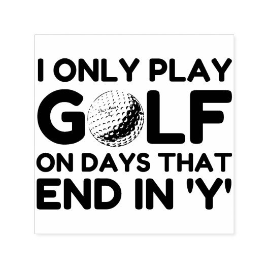Alleen Golf spelen Zelfinktende Stempel (Design)