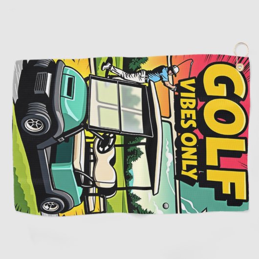 Alleen golfvibes golfhanddoek (Horizontaal)
