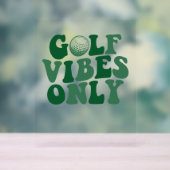 Alleen golfvibes, golfliefhebber acryl bord (Neutraal)