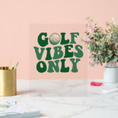 Alleen golfvibes, golfliefhebber acryl bord (Huwelijk)