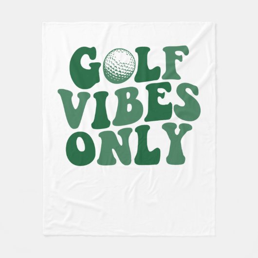 Alleen golfvibes, golfliefhebber fleece deken (Voorkant)