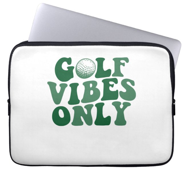 Alleen golfvibes, golfliefhebber laptop sleeve (Voorkant)