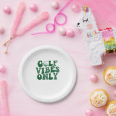 Alleen golfvibes, golfliefhebber papieren bordje (Feest)