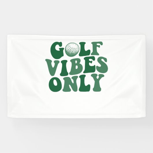 Alleen golfvibes, golfliefhebber spandoek (Horizontaal)