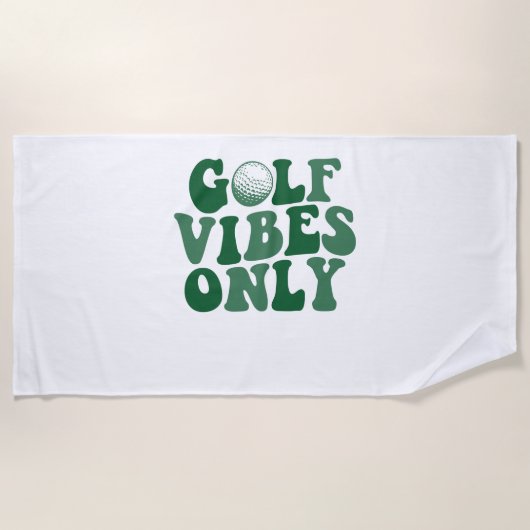 Alleen golfvibes, golfliefhebber strandlaken (Voorkant)