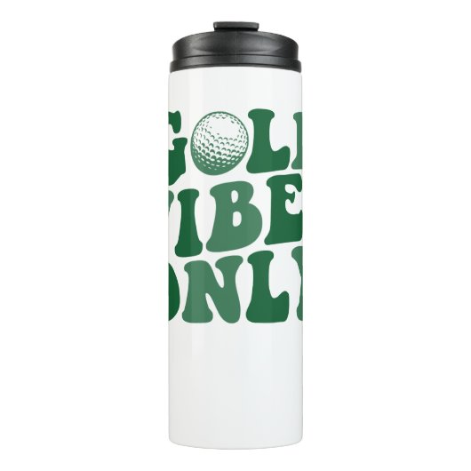 Alleen golfvibes, golfliefhebber thermosbeker (Voorkant)