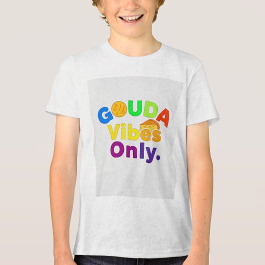 Alleen Gouda Vibes Tri-Blend Shirt (Voorkant)