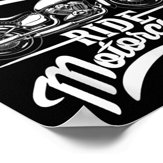 Alleen Grandpas Ride Motorcycli Quote voor opa M Poster (Hoek)