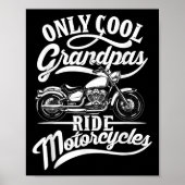 Alleen Grandpas Ride Motorcycli Quote voor opa M Poster (Voorkant)