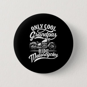 Alleen Grandpas Ride Motorcycli Quote voor opa M Ronde Button 5,7 Cm