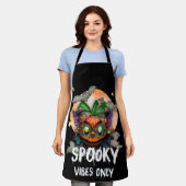 Alleen griezelige vibes, griezelige pompoen schort (Gedragen)