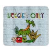 Alleen groenten - snijplank (Voorkant)