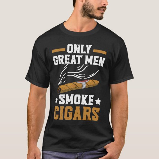 Alleen grote Mannen Roke Cigars Tobacco Cigarette  T-shirt (Voorkant)