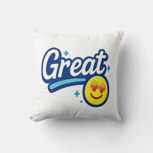 Alleen Grote Vibes – Liefdesogen Emoji Kussen