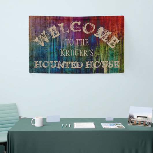 Alleen Grunge Texture vuil gekleurd + uw ideeën Spandoek (Beurs)